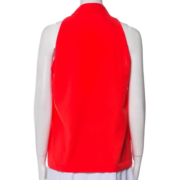 Diane von Furstenberg Sleeveless Blouse, Size P, Orange - Picture 2 of 4